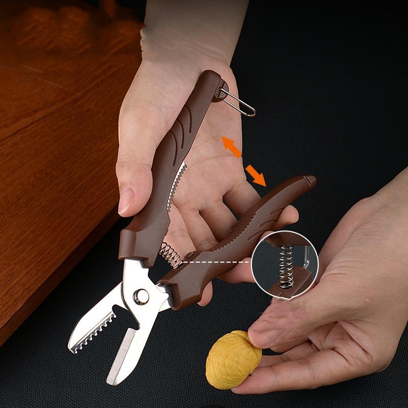 Multipurpose Chestnut Scissors Peeler Chestnut Shell Peeling and Leather Clip Cross Cutting Knife Chestnut Peeler For Kitchen