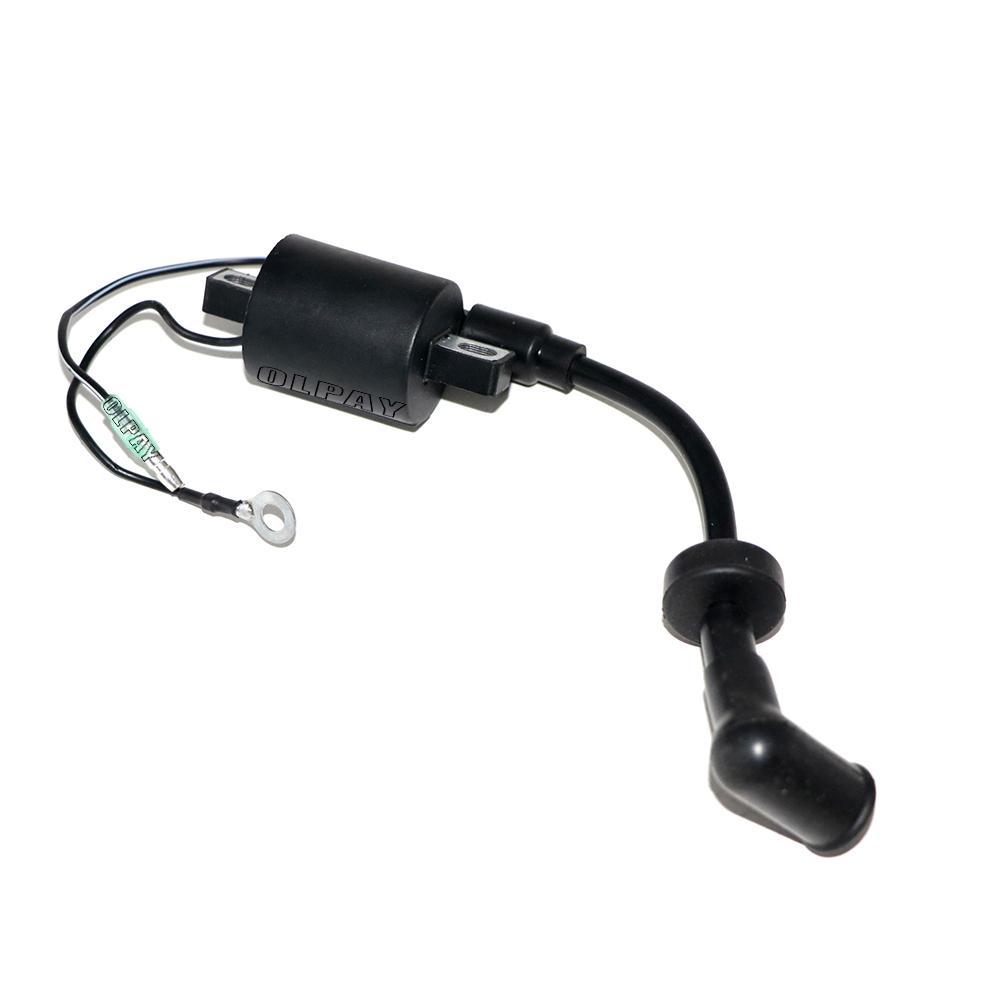 

6E0-85570 Катушка зажигания с крышкой для лодочного двигателя Yamaha, 2-тактный 4HP 5HP Parsun Powertec SEAPRO и т. д. 5HP 6E0-85570-00;6Э0-85570-10 чёрный