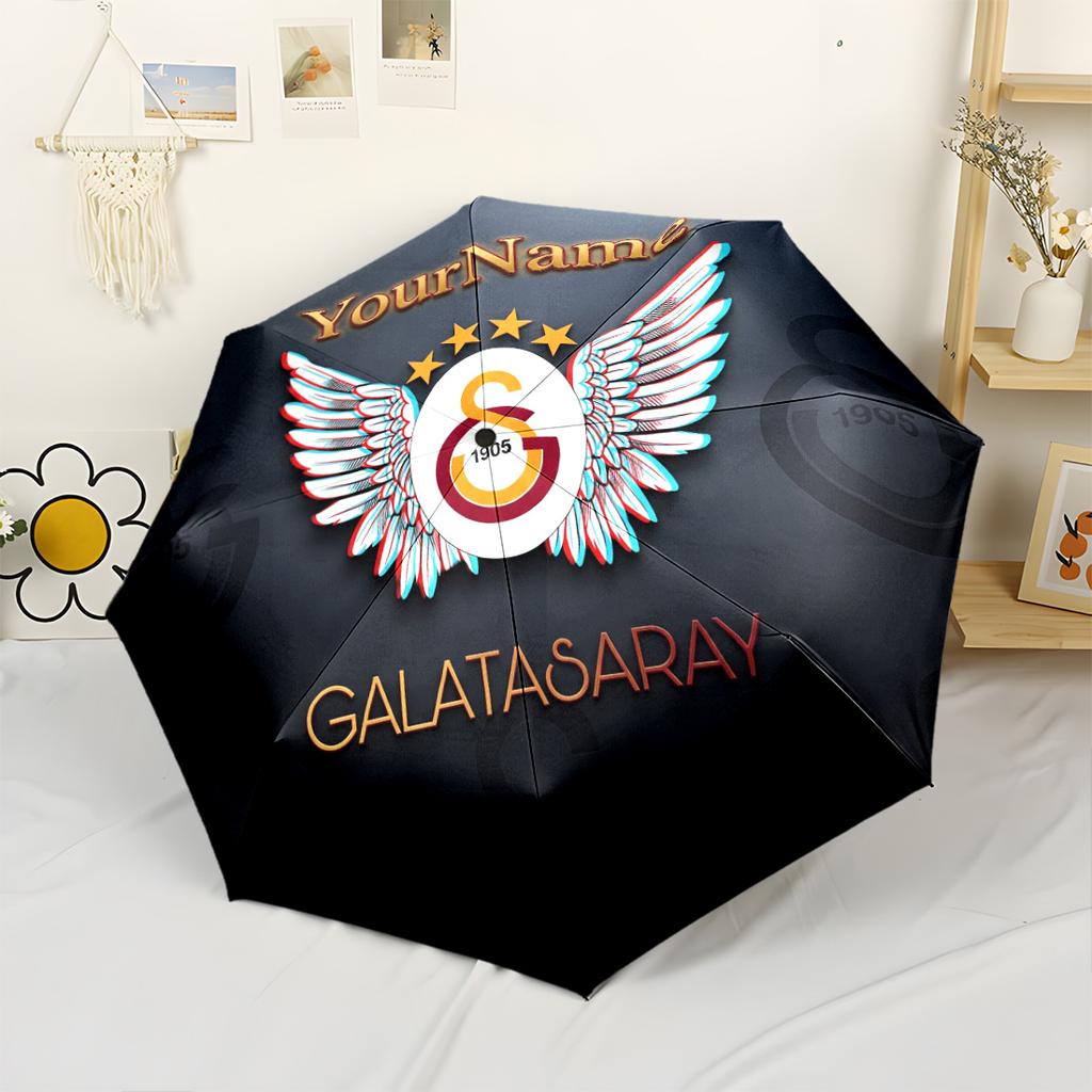 Galatasaray1 Customize Your Name Umbrella Automatic Umbrella with 8-Rib Sturdy Construction All-Season Travel Outdoor Accessory Wedding Party Gift