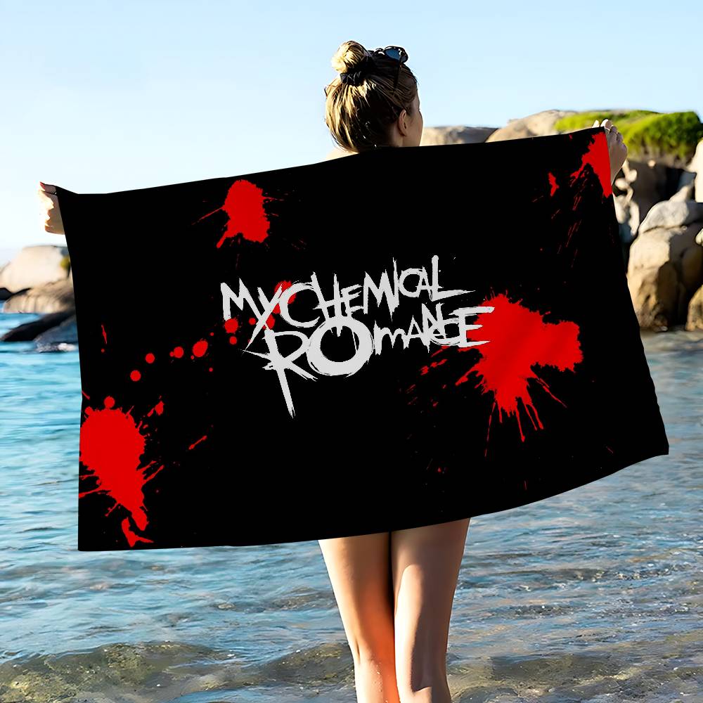 Band My C-Chemical R-Romance Microfiber Printed Beach Towel Mountain Climbing Yoga Beach Swimming Running Absorbent Soft Towel