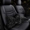 2 PCS Bling Car Pillows,Rhinestones Bowknot Car Headrest Pillow,Car Neck Pillow for Driver Relax Necksupport,Sleeping Travel Support Neck
