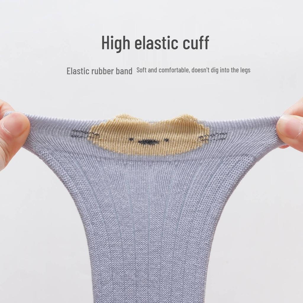 Newborn Non-Binding Knee-High Cotton Socks for Spring and Autumn