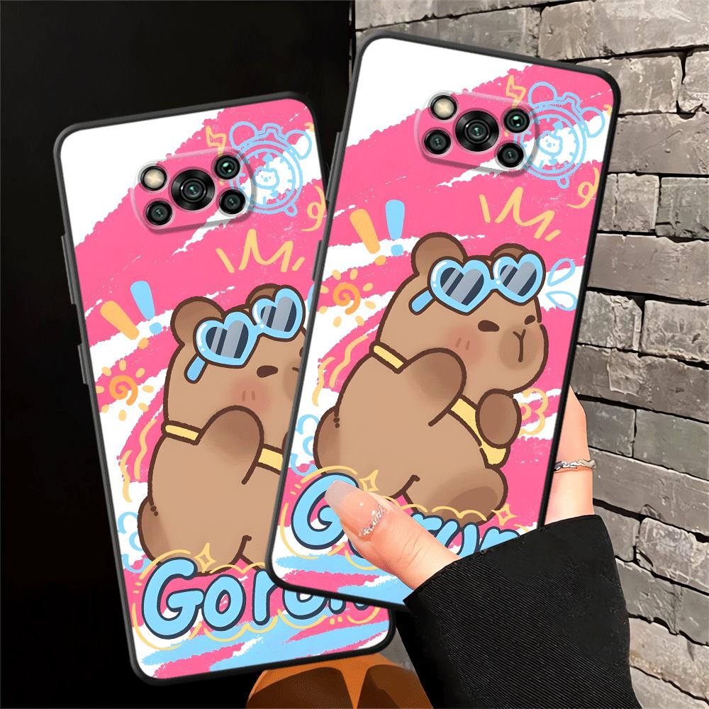 Case for Xiaomi Poco F8 F3 X3 X4 X5 X7 Pro C71 C75 C50 F1 M3 M4 M7 C61 M5 Funda Phone Cover Cartoon Cute Guinea Pig
