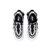 Li Ning Non Slip Lightweight Mid Top Vintage Basketball Shoes Men's Black White AGBP127-1