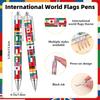 60 Pcs International World Flags Party Favors Include 30 Flags of Nations Pens 30 Rubber Wristband for Travel Trip Around Globe Decor World Sports