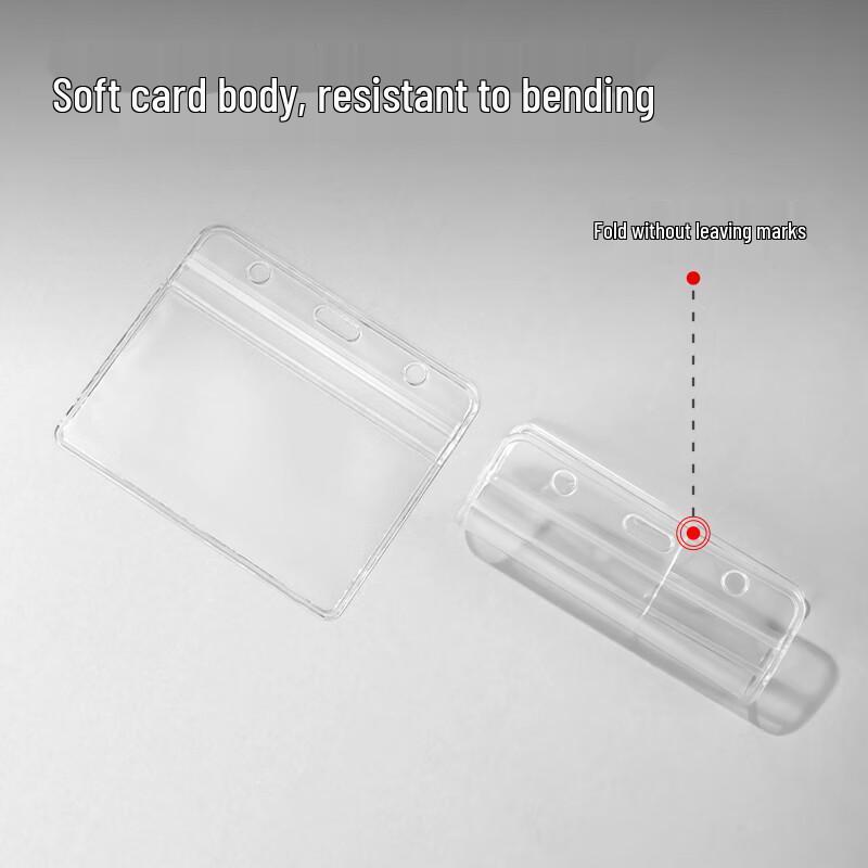 Deli 100-Pack Horizontal Transparent PVC Card Holders
