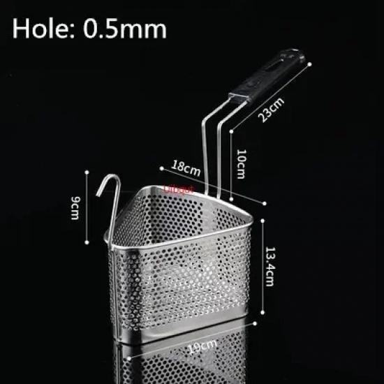 Stainless Steel Fryer frying Basket Screen French Fries Frame Square Filter Net Encrypt Colander Strainer Shaped Frying Meshed