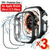 TPU Cover for Apple Watch Ultra1/2/3 49mm Case TPU Shockproof Bumper + Soft Screen Protector for Apple Watch Ultra3/2/1 49mm