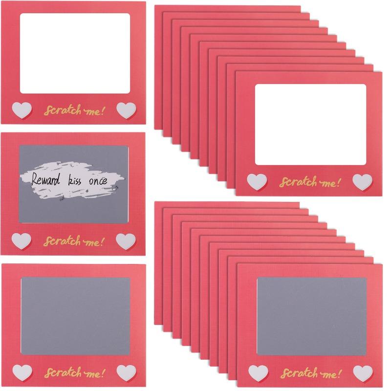 DIY Scratch Off Cards Scratch Love Coupons Couple Romantic Message Note for Party Birthday Wedding Interactive Fun Game Tickets