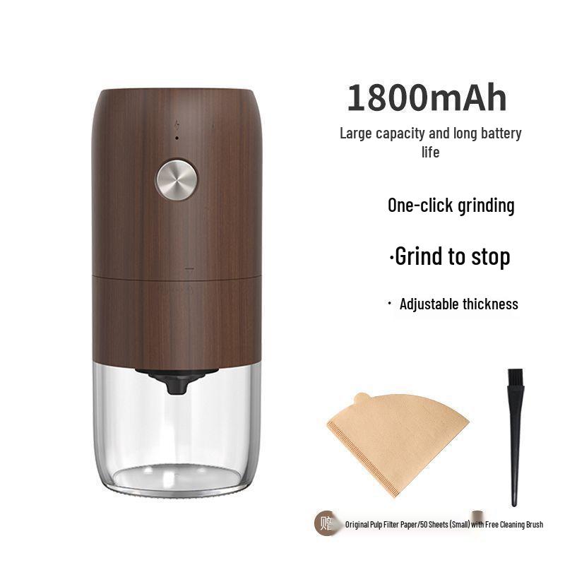 Portable Electric & Manual Coffee Bean Grinder - Compact Household Hand-Cranked & Automatic Grinding Machine