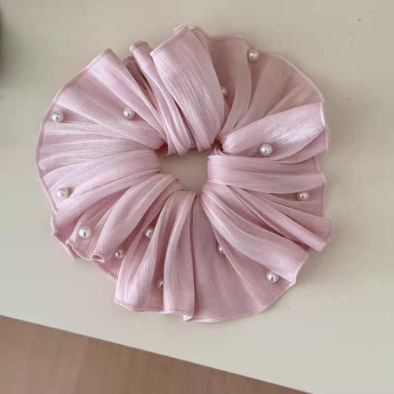 Korean Premium Lace Scrunchie: Women's High-End, Durable, Elastic Hair Accessory