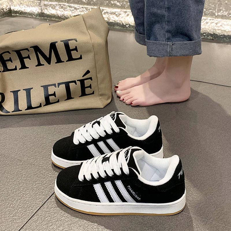 Spring and Autumn new niche platform bread shoes flat sports board shoes ins tide