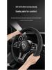 Plush Italian Suede Steering Wheel Cover: Ultra-Thin, Non-Slip, Sweat-Absorbent, Four Seasons Use