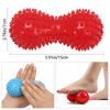 1Pcs Double Peanut Massage Ball Spiky Therapy Lacrosse Ball For Back Shoulder Muscle Release Deep Tissue Massage Yoga Ball