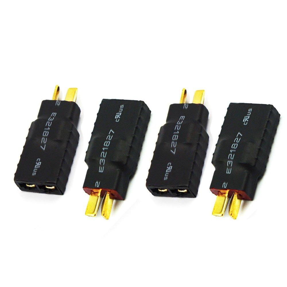 T-Plug TRX Female Connector Adapter Female Connector Adapter RC Connector without Cable (4pcs)
