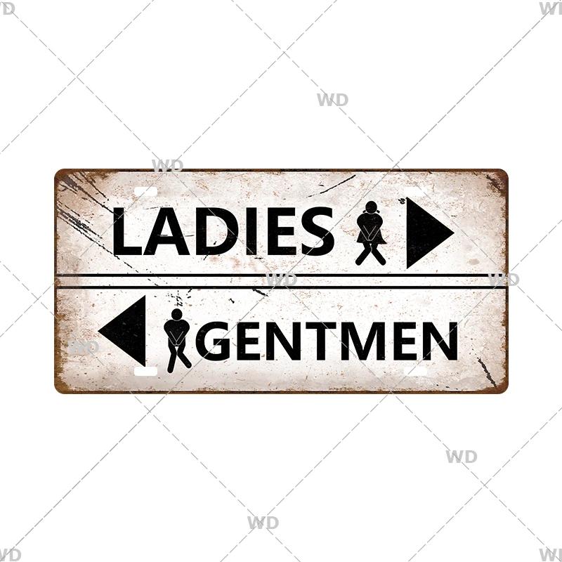 Smile WIFI Toile Caution License Plate Store Wall Decor Restrooms Tin Sign Vintage Road Guide Metal Sign Painting Plaques Poster