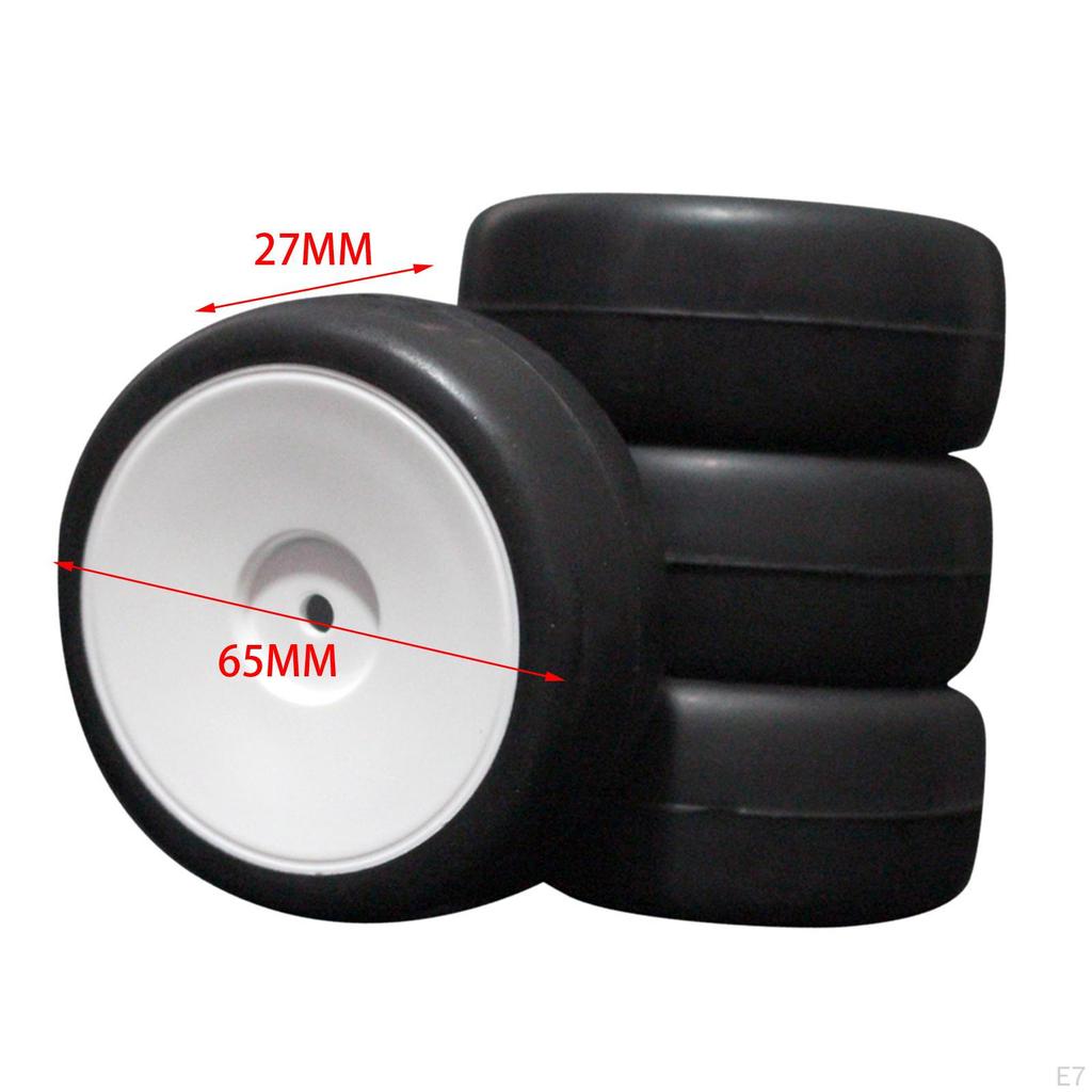 4Pcs 65mm Wheel Tires Spare Replace Part for HPI DIY