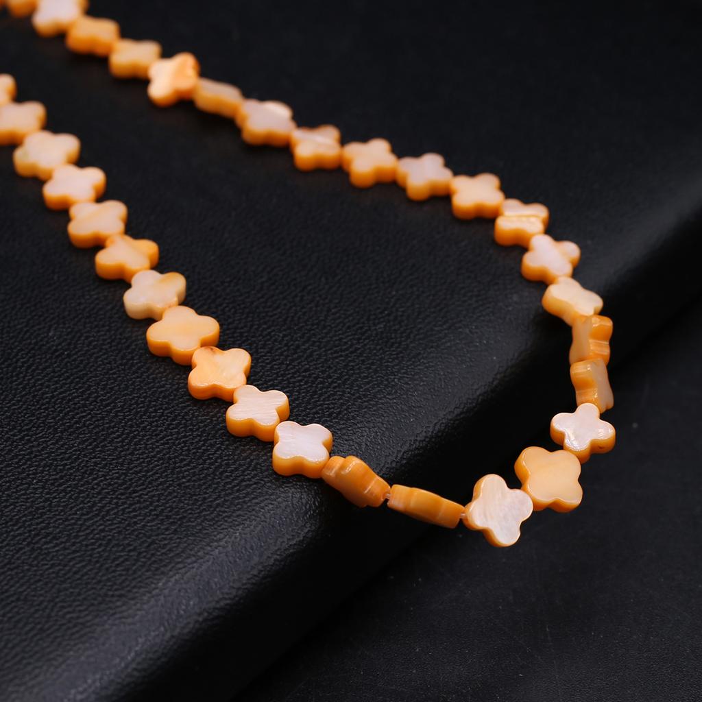 Naturalne koraliki z muszli słodkowodnych barwione koraliki Quatrefoil do tworzenia biżuterii DIY naszyjnik bransoletka kolczyki akcesoria