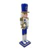 38 Cm Nutcracker Soldier Blue White Judaica Hanukkah Christmas Tabletop Decor Wooden Traditional Judaica Holiday Mantelpiece