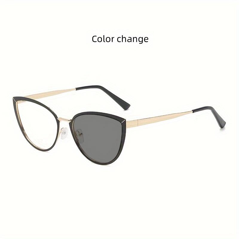 1Pcs 1 New High-End Elegant Personalized Anti Blue Light Glasses Metal Cat Eyes Frame Women'S Fashionable Glasses