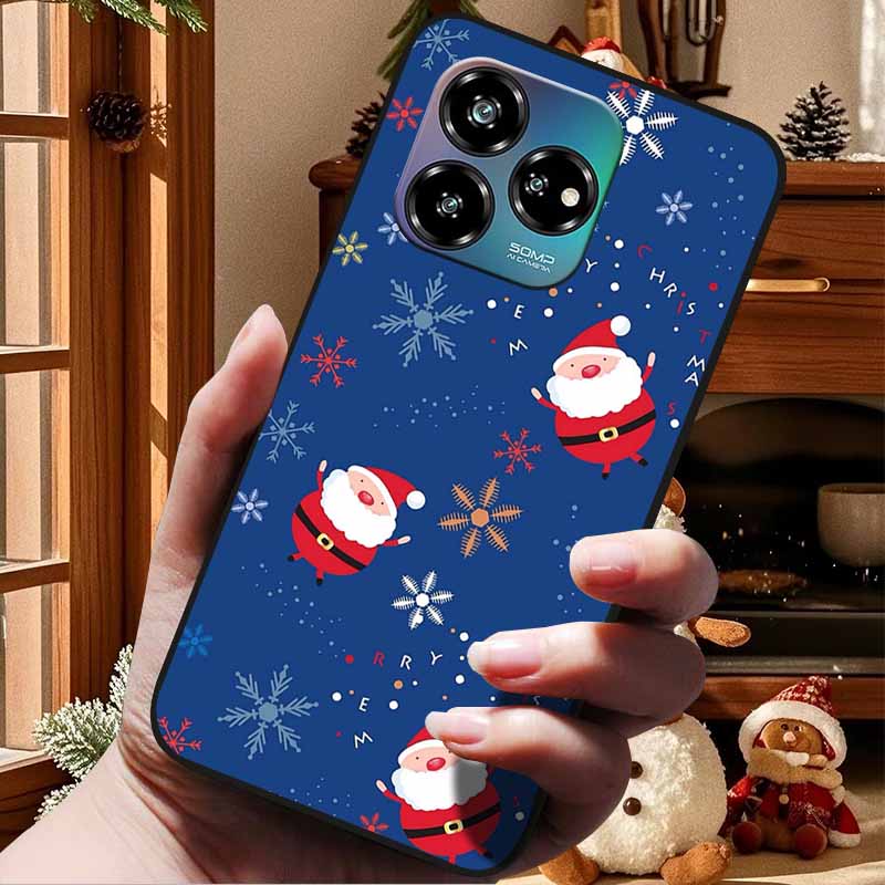Christmas Lovely Cover For ZTE Axon 60 Lite Case  Axon60 50 40 Lite Pro Ultra 30 Soft Silicone TPU Phone Case For ZTE Axon 60 4G