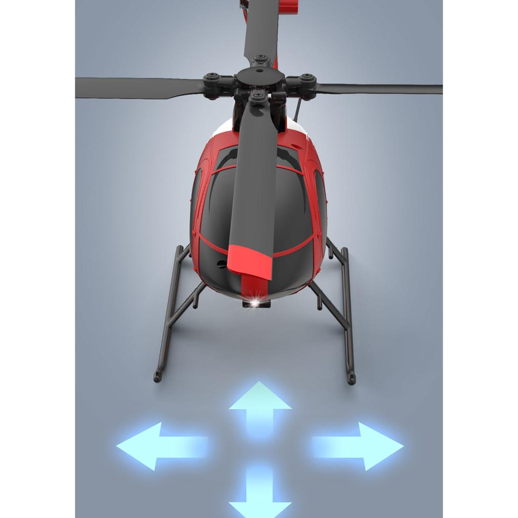 4CH RC Helicopter, 1 48 Scale 2.4G Flybarless Remote Control Helicopter with 6 Axis Gyro, Optical Flow Positioning,