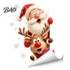 Removable PVC Clings Christmas Static Window Clings, Glass Decals, Snowman Santa Reindeer Nutcracker Holiday Stickers with Snowflakes, Reusable