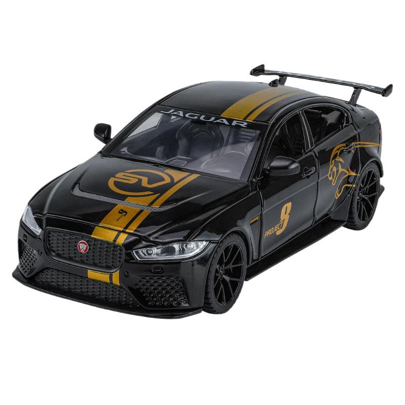 1/24 Jaguar XE SV Project8 Alloy Sports Car Model Diecast Metal Racing Car Model Simulation Sound Light Collection Kids Toy Gift