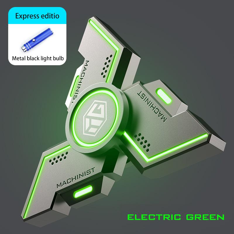 Latest Technology Smart Black Technology Fidgeting Spinner Metal Alloy Gyro Luminous Hand Stress Ease Plaything Boy Adults Birtday Gifts