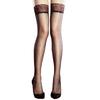 Peacock Feathers Lace Point Aurora Stockings Women Sexy Ultra-Thin Glossy Silky Reflective Over-the-Knee Thigh Hold-ups Socks