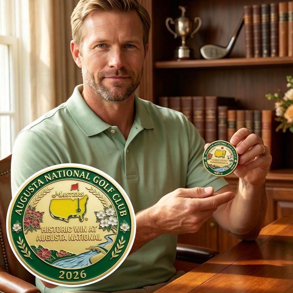 --Commemorative Coin, Augusta -Golf Club Career -Slam Collector’s Item, Perfect Golf Fan Gift