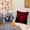 Kpop T-the B-boyz Pillow Case Silky Short Plush with Invisible Zipper Dustproof Sofa Cushion Cover for Home Decor