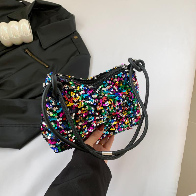 High-value Sequin Underarm Bag Shoulder Bag Fashionable Bag New Temperament Women's Bag Elegant Large Capacity Casual