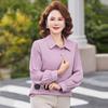 Hodo Mid-Aged Women's Long Sleeve Button-Down Shirt
