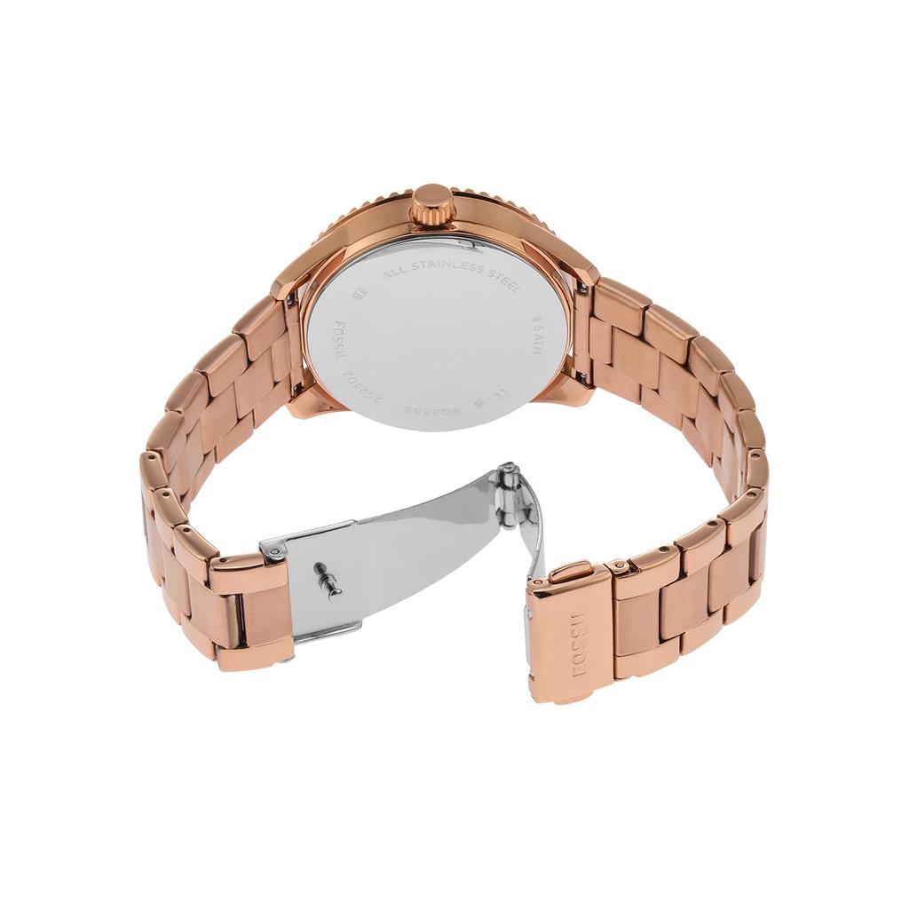 DAYLE Rose Gold Tone Stainless Steel Watch Three-Hand