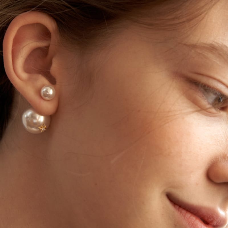 Tatiana Mignon Double Pearl Pt Earring_EC1686