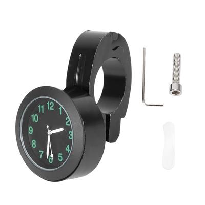 Universal Motorcycle Handlebar Mount Clock Metal Hand Grip Bar Watch Accessory