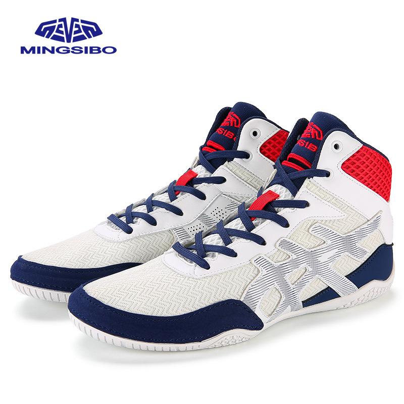 Mingsibo Professional Competition Men's and Women's Sanda Martial Arts Training Wrestling Shoes Taekwondo Fighting Sneakers