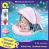 Mambobaby Float No-Slip Safe Harness ST-Cup Cake B503-150-W-Z  Safe Core No Inflation No Leaks Baby Swim Ring Toddler Pool Float