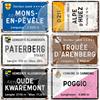 Tour de France Radrennen Radfahren Wahrzeichen Metallplakette Verkehrsschilder Österreich Italien Alpe d Huez Alto de L Angliru Poggio