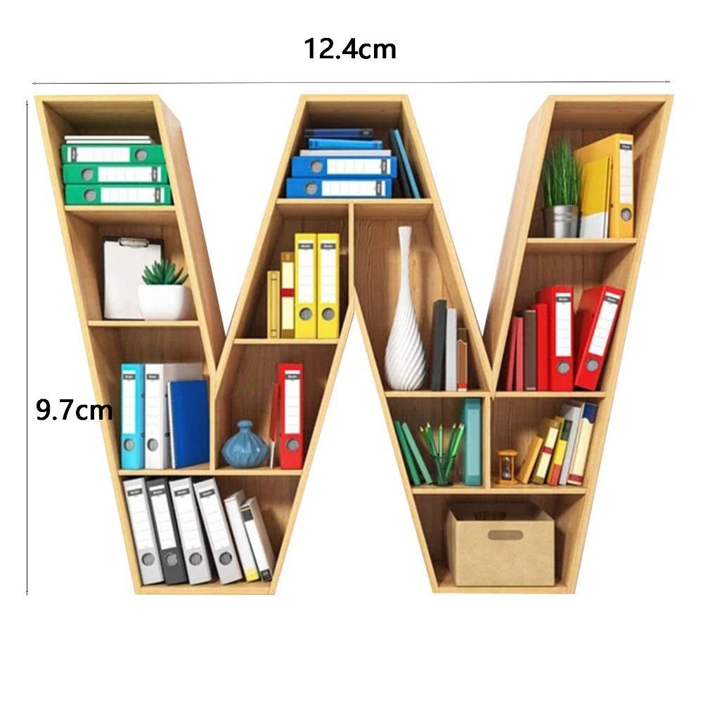 Personalized 26 Letter Bookshelf Pendant Acrylic Hanging Ornament Christmas Tree Decoration  Couple