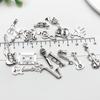 51 Pcs/Set Musical Instrument Pendant Retro Violin Pendant Music Charm Handmade Jewellery Accessories for Music Lovers