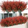 Outdoor Artificial Simulated Green Plants 7 Heads 35 Mesh Lavender Fake Flower Plant Window Decoration Pointed Wheat Ear Handle Bundle