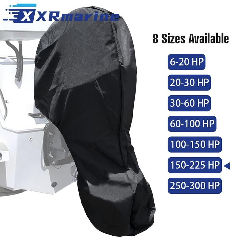 Outboard Motor Engine Cover BLACK Universal Trailerable 93*77" 150 To 225HP Boat