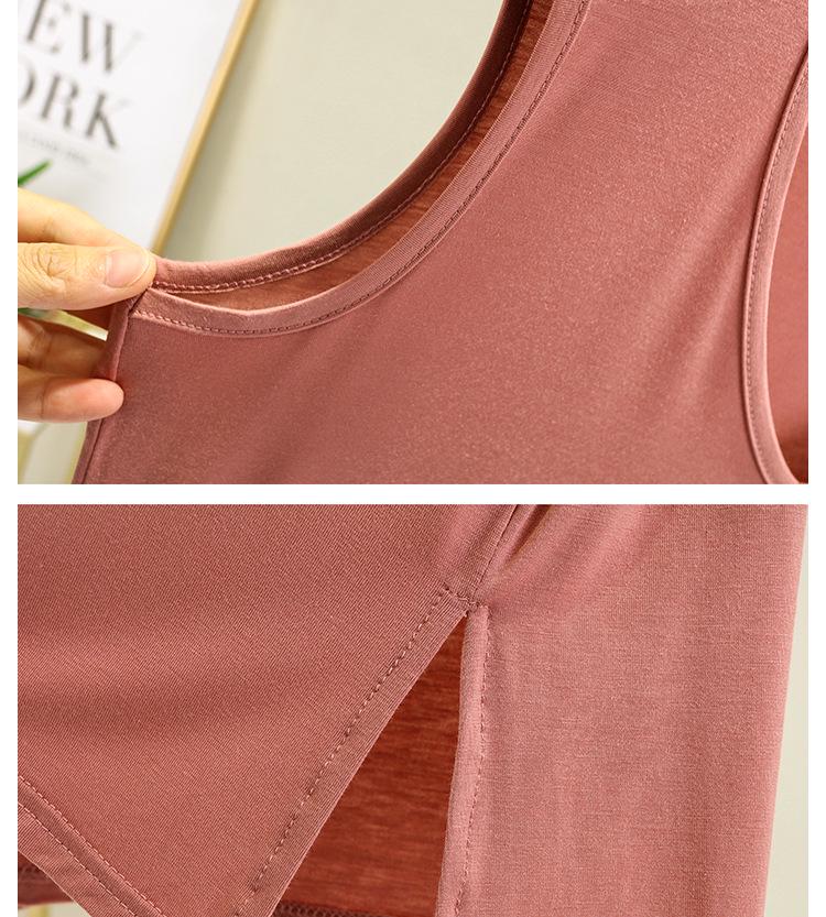 Women's Sleeveless V-Neck Loose Modal Vest – Summer Plus Size Camisole Slimming Top