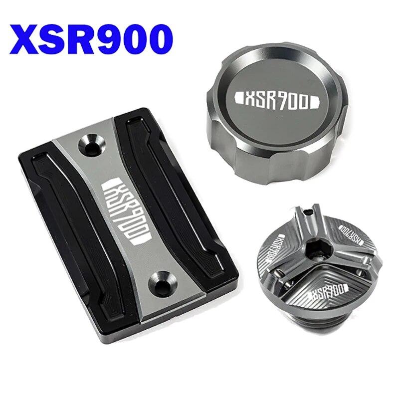 For Yamaha XSR900 XSR700 XSR 900 700 2014- Motorcycle CNC Front Rear Brake Fluid Reservoir Cover Engine Oil Filler Cap