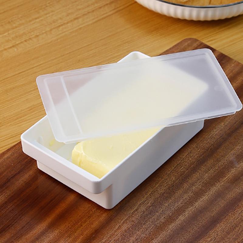 Butter Cheese Storage Box Butter Cutter Box With Lid And Knife Countertop Butter Keeper For Refrigerator Kitchen