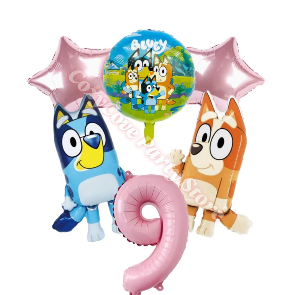 Pink Bluey Birthday Party Decoration Set Bingo Puppy Cup Plate Napkins Balloons For Kids Favors Gifts Photo Booth Baby Shower