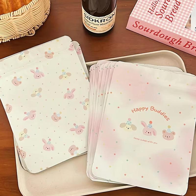 20/50Pcs Cute Bear Self Sealing Bags Packaging Bag Holiday Gift Packaging Sealed Bag Waterproof Storage Bag