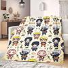 Naruto Chic Print Flannel Blanket, Cartoon Character Decor for Home, Warm Bedding for Beds, Portable Nap Throw_LIAN